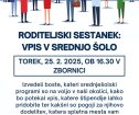 Vabilo na roditeljski sestanek – vpis v srednjo šolo